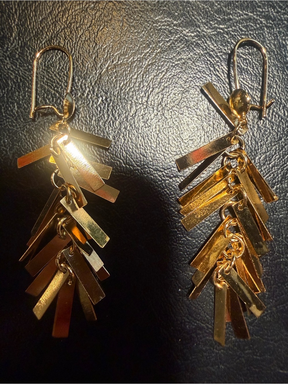Gold Plated Cascade Bar Drop Earrings - Women Jewelry